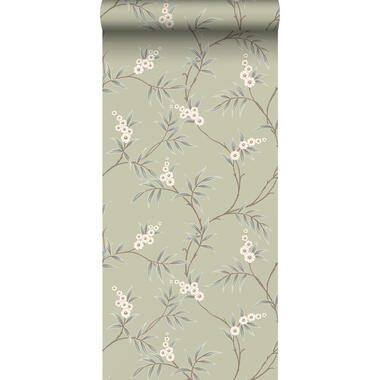 Borastapeter behang - bladeren en bloemen - groen - 53 cm x 10.05 m - 662628 product