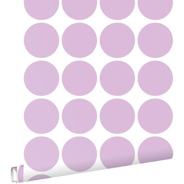 ESTAhome behang - grote bollen - lila paars - 50 x 900 cm - 131559 product