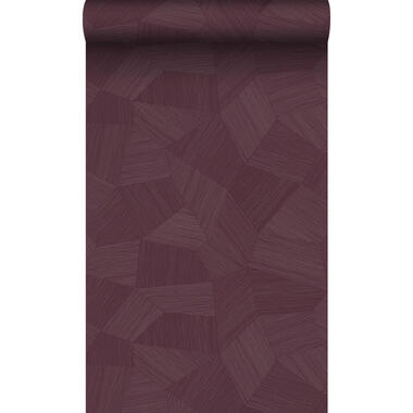 Origin Wallcoverings behang grafisch 3D motief aubergine paars 50 x 900 cm