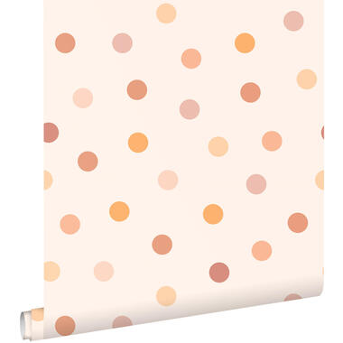 ESTAhome behang - stip - roze en oranje - 50 x 900 cm - 131625 product