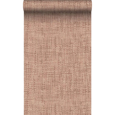 Origin Wallcoverings behang - geweven linnenstructuur - terracotta roze product
