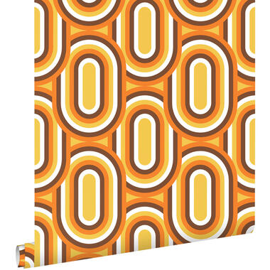 Sanders & Sanders behang - retro ornamenten - oranje, geel en bruin product