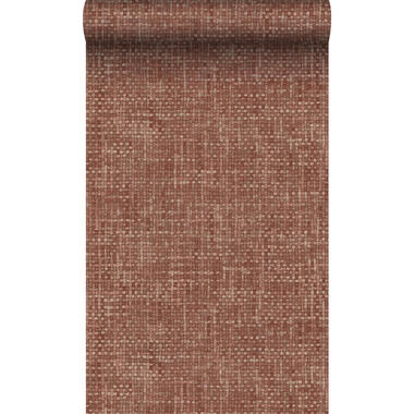 Origin Wallcoverings behang - geweven linnenstructuur - roodbruin - 50 x 900 cm product