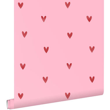 ESTAhome behang - hartjes - roze en rood - 50 x 900 cm - 131631 product