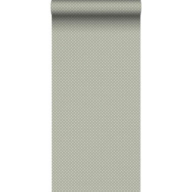 Borastapeter behang - vintage bloemetjes - vergrijsd groen - 53 cm x 10.05 m product