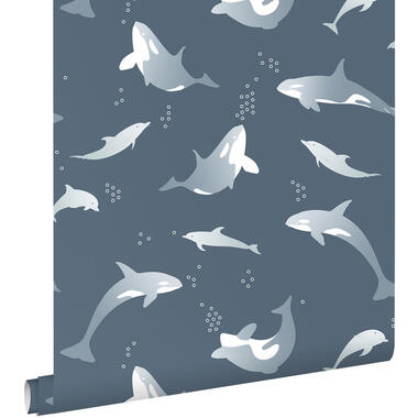 ESTAhome behang - walvissen - blauw - 50 x 900 cm - 131565 product