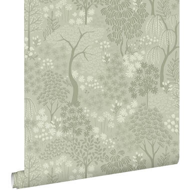 ESTAhome behang - bomen en bloemen - groen - 50 x 900 cm - 131646 product