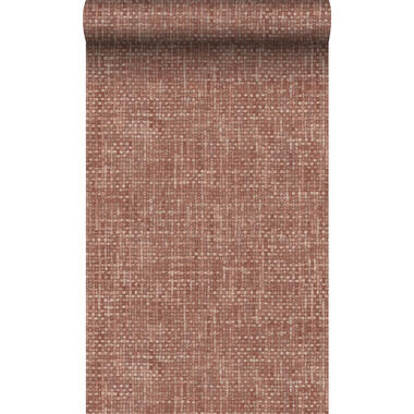 Origin Wallcoverings behang - geweven linnenstructuur - terracotta product