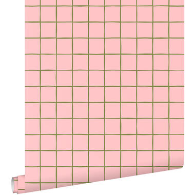 ESTAhome behang - geblokt motief - licht roze - 50 x 900 cm - 131594 product