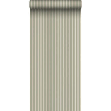 Borastapeter behang - strepen - olijfgroen - 53 cm x 10.05 m - 662676 product