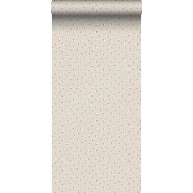 Borastapeter behang - bloemetjes - taupe en terracotta - 53 cm x 10.05 m product