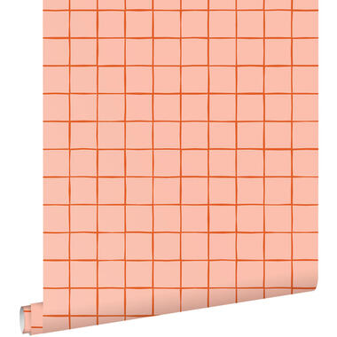 ESTAhome behang - geblokt motief - perzik roze - 50 x 900 cm - 131596 product
