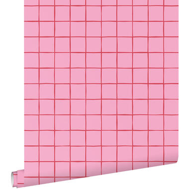 ESTAhome behang - geblokt motief - roze - 50 x 900 cm - 131597 product