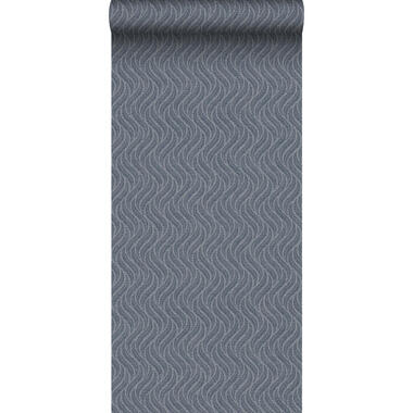 Borastapeter behang - bladeren - donkerblauw - 53 cm x 10.05 m - 662638 product
