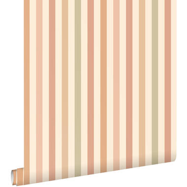 ESTAhome behang - strepen - roze en groen - 50 x 900 cm - 131606 product