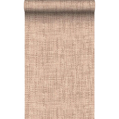 Origin Wallcoverings behang - geweven linnenstructuur - licht terracotta product
