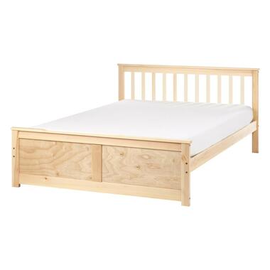 OLENDON - Tweepersoonsbed - Lichtbruin - 140 x 200 cm - Dennenhout product