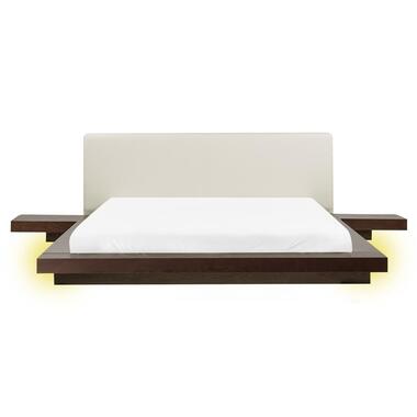 ZEN - Tweepersoonsbed LED - Donkerhout - 160 x 200 cm - MDF product