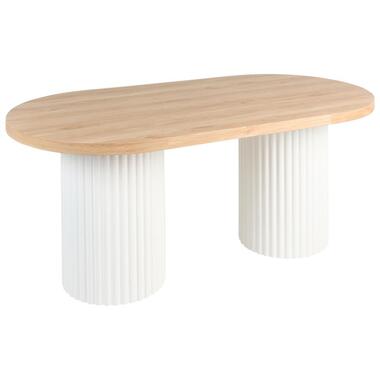 SHERIDAN - Eettafel - Bruin/Wit - 180 x 90 cm - MDF product
