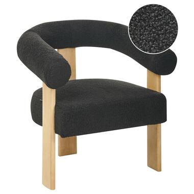 ILBRO - Fauteuil - Zwart/Lichtbruin - Bouclé product