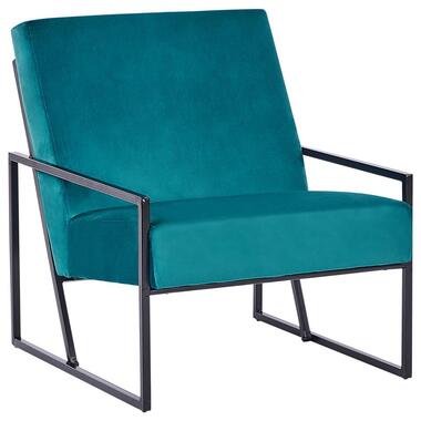 DELARY - Fauteuil - Blauwgroen - Fluweel product