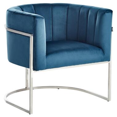 LARVIK - Fauteuil - Blauw - Fluweel product