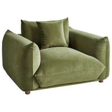 LUVOS - Fauteuil - Groen - Fluweel product