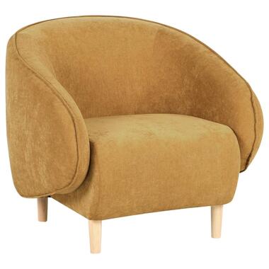 UMEA - Fauteuil - Mosterdgeel - Polyester product