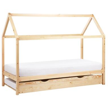 CRILLON - Onderschuifbed - Lichtbruin - 90 x 200 - Hout product