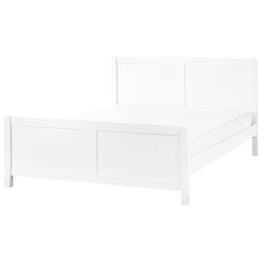 CHAMPAGNAT - Tweepersoonsbed - Wit - 160 x 200 cm - Rubberhout product