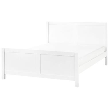 CHAMPAGNAT - Tweepersoonsbed - Wit - 140 x 200 cm - Rubberhout product