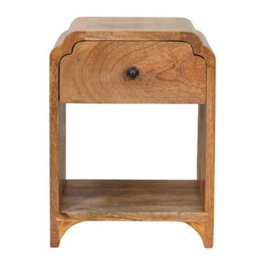 Artisan Furniture Massief Houten Newton Mini Nachtkastje, 1 Lade en Open Vlak product