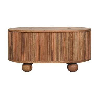 Artisan Furniture Massief Houten Soba Salontafel, Klepdeksel, Beige product