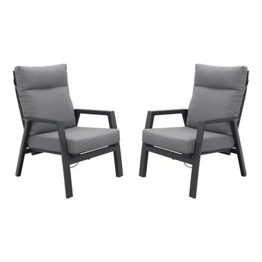 Azoren loungestoelen verstelbaar - Set van 2 - Antraciet product