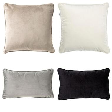 KUSSENSET - 4-delig - 45x45 cm en 30x50 cm - beige, wit, zwart, grijs product