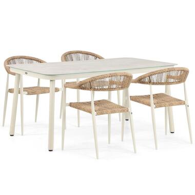 Tuinset 4 personen 160 cm Aluminium/rope Taupe Lifestyle Garden Furniture product