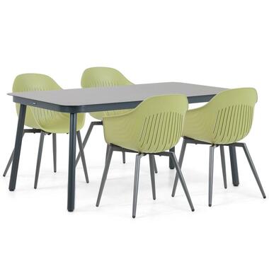 Tuinset 4 personen 160 cm Aluminium Groen Lifestyle Garden Furniture product