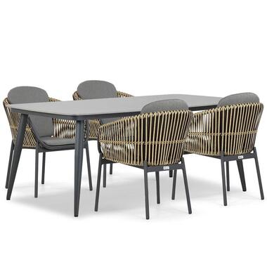 Tuinset 4 personen 180 cm Aluminium/wicker Taupe Coco Nathan/Vienna product