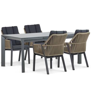 Tuinset 4 personen 180 cm Aluminium/rope Taupe Lifestyle Garden Furniture product