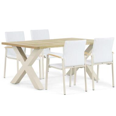 Tuinset 4 personen 180 cm Aluminium/textileen Taupe Lifestyle Garden Furniture product