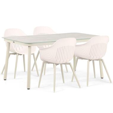 Tuinset 4 personen 160 cm Kunststof Taupe Lifestyle Garden Furniture product