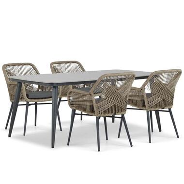 Tuinset 4 personen 180 cm Aluminium/wicker Taupe Lifestyle Garden Furniture product