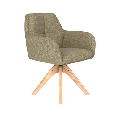 Housecraft Pete Eetkamerstoel Draaibaar Hout Pistache groen product