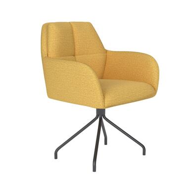 Housecraft Pete Eetkamerstoel Draaibaar Metaal Spider Okergeel product