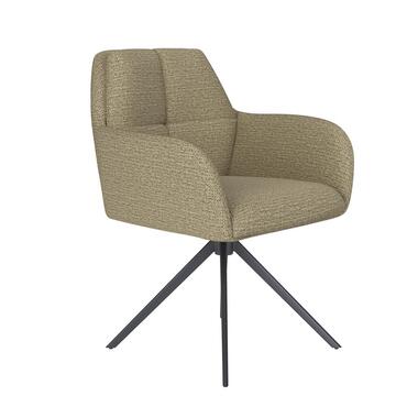 Housecraft Pete Eetkamerstoel Draaibaar Metaal Pistache groen product