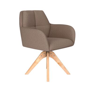 Housecraft Pete Eetkamerstoel Draaibaar Hout Taupe product