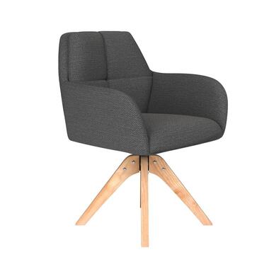 Housecraft Pete Eetkamerstoel Draaibaar Hout Grijs product