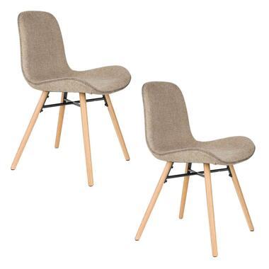 Housecraft Lester Eetkamerstoelen Houten poten Bruin - Set van 2 product