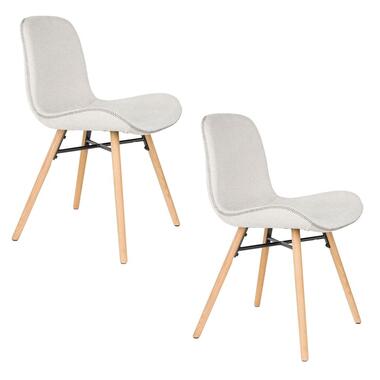 Housecraft Lester Eetkamerstoelen Houten poten Beige - Set van 2 product