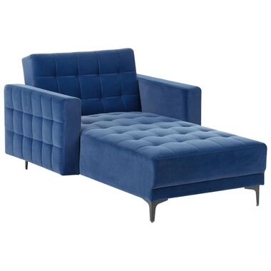 ABERDEEN - Chaise longue - Blauw - Fluweel product